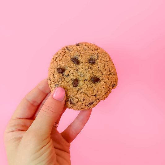 Choc Chip Cookie 50g (15 pack) - Indulge in the Bakebox Chocolate Chip Cookie! Made with real butter and only the finest ingredients, it’s rich, buttery, and irresistibly tasty.