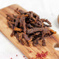 Binge Beef Chili Bites Biltong Product top view. Free Delivery on orders over R450.